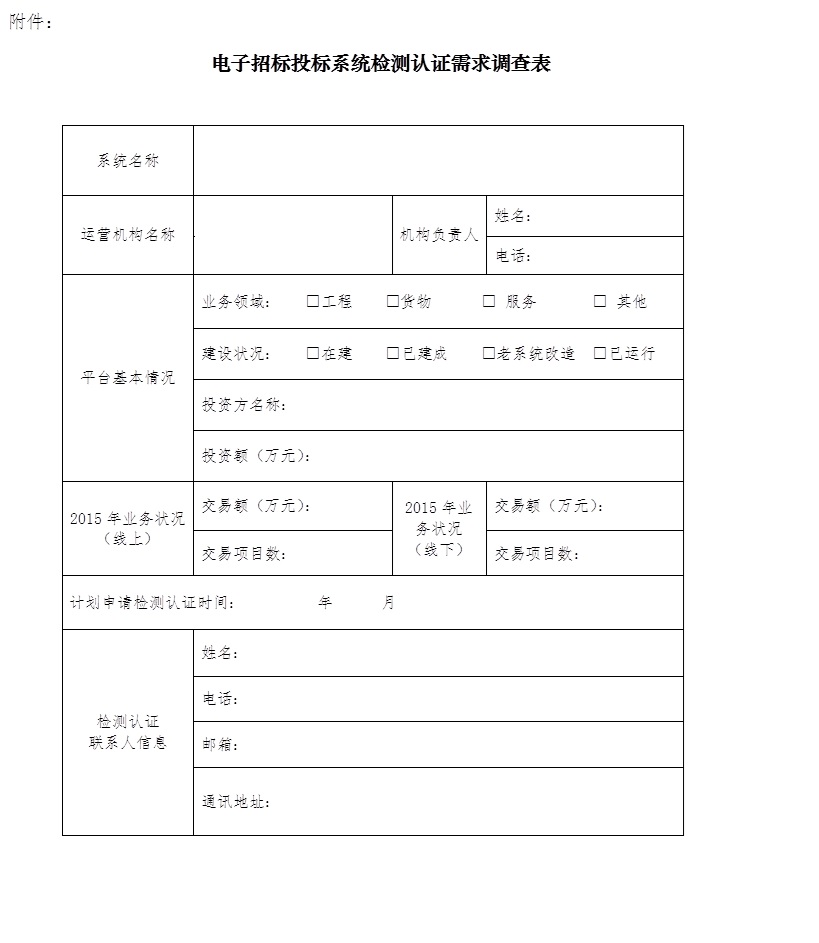 中招協開展電子招標投標系統檢測認證需求調研